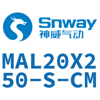 Airtac 铝合金迷你气缸-MAL20X250-S-CM