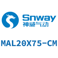 Airtac 铝合金迷你气缸-MAL20X75-CM