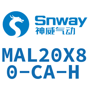 Airtac 铝合金迷你气缸-MAL20X80-CA-H