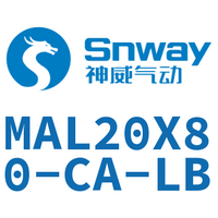 Airtac 铝合金迷你气缸-MAL20X80-CA-LB