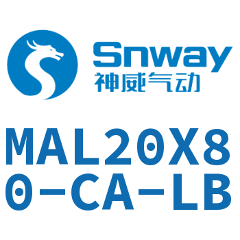 Airtac 铝合金迷你气缸-MAL20X80-CA-LB