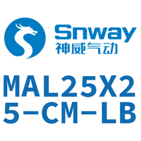 Airtac 铝合金迷你气缸-MAL25X25-CM-LB