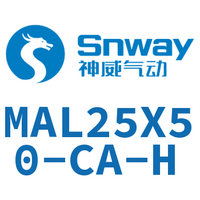 Airtac 铝合金迷你气缸-MAL25X50-CA-H