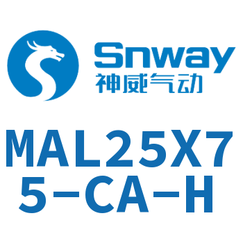 Airtac 铝合金迷你气缸-MAL25X75-CA-H