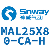 Airtac 铝合金迷你气缸-MAL25X80-CA-H