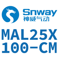 Airtac 铝合金迷你气缸-MAL25X100-CM