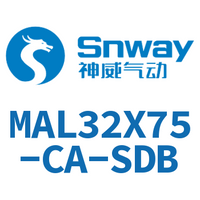 Airtac 铝合金迷你气缸-MAL32X75-CA-SDB