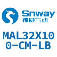 Airtac 铝合金迷你气缸-MAL32X100-CM-LB