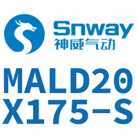 Airtac 铝合金迷你气缸-MALD20X175-S