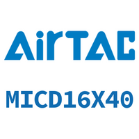 Airtac 带气缓冲双出迷你气缸-MICD16X40