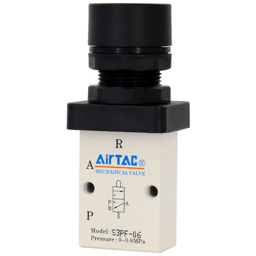 Airtac 平头按钮型机械阀-S3PF