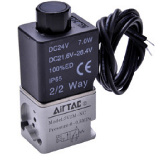 AirTAC 3V2M 3/2-Way Solenoid Valve Body (Base-Mounted), Direct-Acting