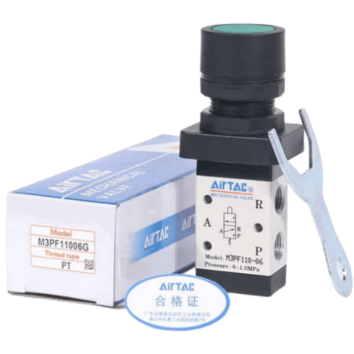 Airtac 平头按钮型机械阀-M3PF