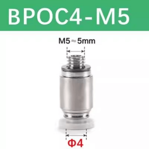 Airtac 金属圆螺纹直通接头-BPOC4M5