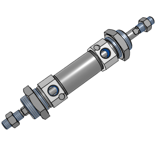 Airtac 带气缓冲双出迷你气缸-MICD
