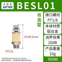 Airtac 节流型消声器-BESL01