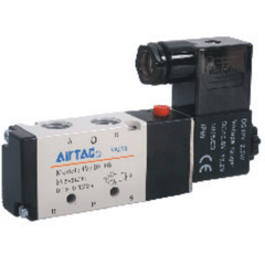 AirTAC 4V210-06EI Solenoid Valve, 5/2-way, PT1/8, AC24V, grommet entry (4V21006EI) — view 2