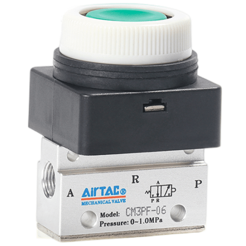 Airtac 平头按钮型机械阀-CM3PF