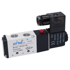 AirTAC 4V220-08CI Solenoid Valve, 5/2-way, PT1/4, AC110V, grommet entry (4V22008CI) — view 4