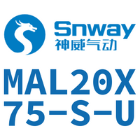 Airtac 铝合金迷你气缸-MAL20X75-S-U