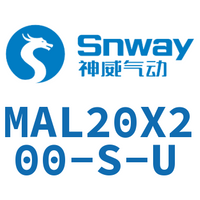 Airtac 铝合金迷你气缸-MAL20X200-S-U