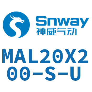 Airtac 铝合金迷你气缸-MAL20X200-S-U
