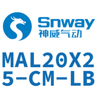 Airtac 铝合金迷你气缸-MAL20X25-CM-LB