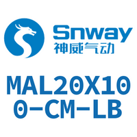 Airtac 铝合金迷你气缸-MAL20X100-CM-LB