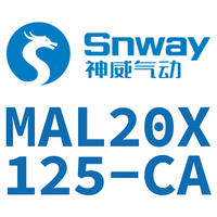 Airtac 铝合金迷你气缸-MAL20X125-CA