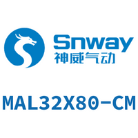 Airtac 铝合金迷你气缸-MAL32X80-CM