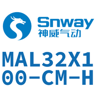 Airtac 铝合金迷你气缸-MAL32X100-CM-H