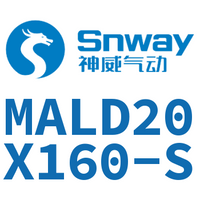 Airtac 铝合金迷你气缸-MALD20X160-S