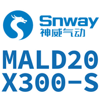 Airtac 铝合金迷你气缸-MALD20X300-S