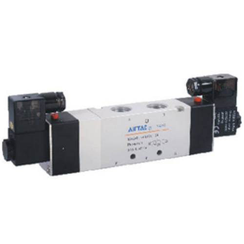 AirTAC 4V410-15AI Solenoid Valve, 5/2-way, PT1/2, AC220V, grommet entry (4V41015AI)