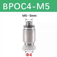 Airtac 金属圆螺纹直通接头-BPOC4M5