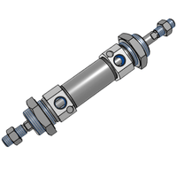 Airtac 带气缓冲双出迷你气缸-MICD