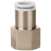 Airtac X-APCFT Connector - Full Brass Female Thread Straight Through X-APCFT802