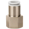 Airtac X-APCFT Connector - Full Brass Female Thread Straight Through X-APCFT1204
