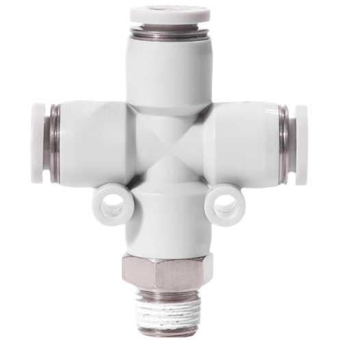 Airtac 十字螺纹四通接头-PZB