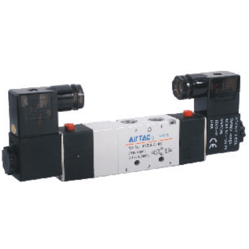 AirTAC 4V230C-08CI Solenoid Valve, 5/3-way, closed center, PT1/4, AC110V, grommet entry (4V230C08CI)